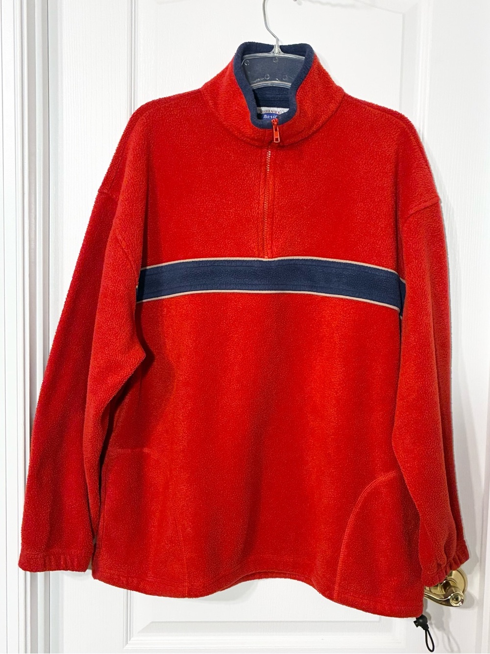 Y2K VTG Reservoir Clothing Quarter Zip Fleece Pullover Jacket Red Navy Men’s XL